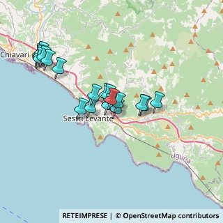 Mappa Via per Santa Vittoria, 16039 Sestri Levante GE, Italia (3.4745)
