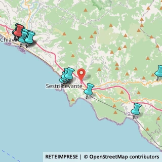 Mappa Via per Santa Vittoria, 16039 Sestri Levante GE, Italia (6.2835)