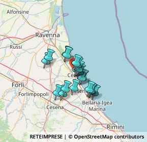 Mappa Via Ravenna, 48015 Cervia RA, Italia (8.414)