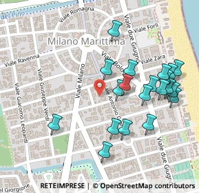 Mappa Viale Damiano Chiesa, 48015 Cervia RA, Italia (0.262)