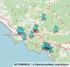 Mappa Via Tangoni, 16030 Casarza Ligure GE, Italia (3.66857)