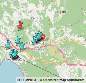 Mappa Via Tangoni, 16030 Casarza Ligure GE, Italia (2.2225)