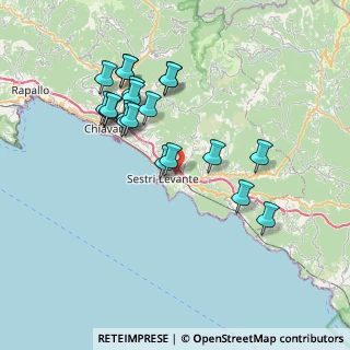 Mappa Via Terzi Arnaldo, 16039 Sestri Levante GE, Italia (7.2805)
