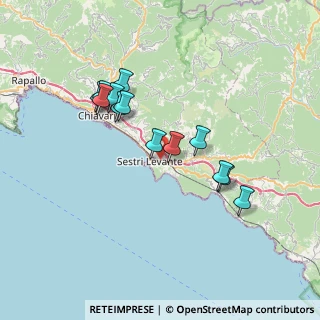 Mappa 16039 Sestri Levante GE, Italia (6.50615)