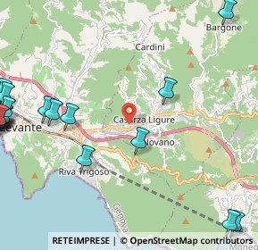 Mappa SP 44, 16030 Casarza Ligure GE (3.43158)