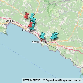Mappa SS 1 Variante Aurelia di La Spezia, 16039 Sestri Levante GE, Italia (6.06286)