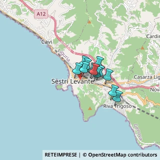 Mappa SS 1 Variante Aurelia di La Spezia, 16039 Sestri Levante GE, Italia (0.9175)
