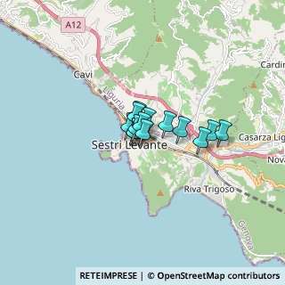 Mappa SS 1 Variante Aurelia di La Spezia, 16039 Sestri Levante GE, Italia (0.78214)