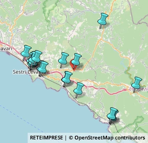 Mappa Via Fiume, 16030 Castiglione Chiavarese GE, Italia (8.647)