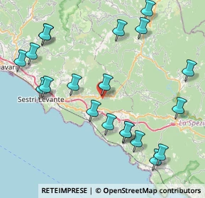Mappa Via Fiume, 16030 Castiglione Chiavarese GE, Italia (9.747)