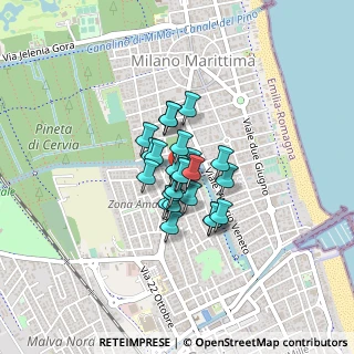 Mappa Viale Milano, 48015 Cervia RA, Italia (0.2375)