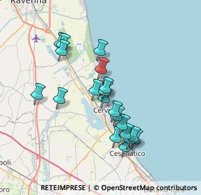 Mappa Via Ariosto, 48015 Cervia RA, Italia (6.438)