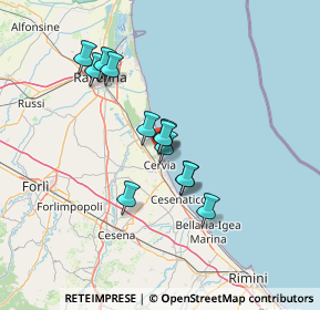 Mappa Viale Forlì, 48015 Cervia RA, Italia (11.0625)