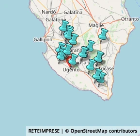 Mappa Via Giuseppe Verdi, 73059 Ugento LE, Italia (10.0665)