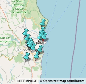 Mappa Zona Industriale Baccasara Via lavoratrici del tabacco, 08048 Tortolì NU, Italia (11.51421)