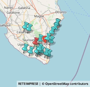 Mappa Via Sant'Agostino, 73039 Tricase LE, Italia (10.86056)