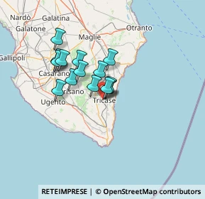 Mappa Via Giordano Bruno, 73039 Tricase LE, Italia (11.02733)