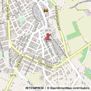 Mappa Via Dante Alighieri, 13, 73040 Specchia, Lecce (Puglia)