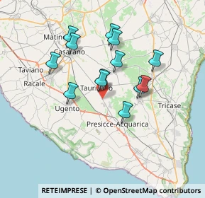 Mappa Via Acquarica Km, 73056 Taurisano LE, Italia (6.57769)