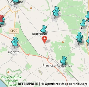 Mappa Via Acquarica Km, 73056 Taurisano LE, Italia (7.173)