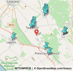 Mappa Via Acquarica Km, 73056 Taurisano LE, Italia (4.678)