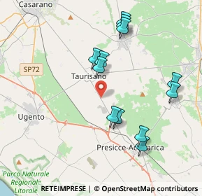 Mappa Via Acquarica Km, 73056 Taurisano LE, Italia (4.20083)