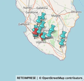 Mappa Via Taurisano Zona Artigianale, 73059 Ugento LE, Italia (9.08167)