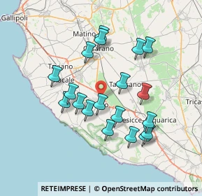 Mappa Via Comunale Ant. DI Taurisano, 73059 Ugento LE, Italia (7.30579)