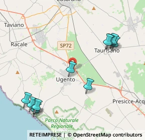 Mappa Via Taurisano Zona Artigianale, 73059 Ugento LE, Italia (5.35182)
