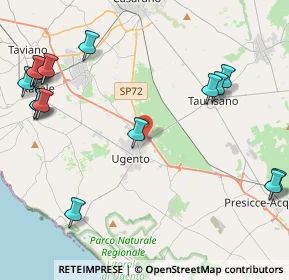 Mappa Via Comunale Ant. DI Taurisano, 73059 Ugento LE, Italia (6.621)