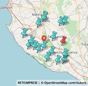 Mappa Via delle Industrie, 73059 Ugento LE, Italia (7.30105)