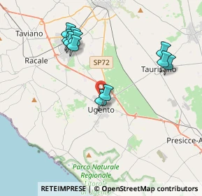 Mappa Via Vincenzo Bellini, 73059 Ugento LE, Italia (4.30091)