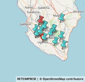 Mappa Via Vincenzo Bellini, 73059 Ugento LE, Italia (9.7)