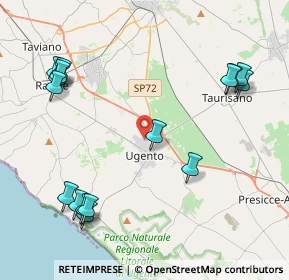 Mappa Via Ugo Foscolo, 73059 Ugento LE, Italia (5.55063)