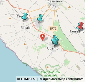 Mappa S.P. Ugento - Racale - Z.I, 73059 Ugento LE, Italia (6.02364)