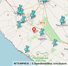 Mappa S.P. Ugento - Racale - Z.I, 73059 Ugento LE, Italia (6.08412)