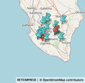 Mappa S.P. Ugento - Racale - Z.I, 73059 Ugento LE, Italia (10.16375)