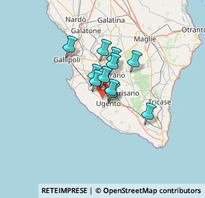 Mappa S.P. Ugento - Racale - Z.I, 73059 Ugento LE, Italia (8.64)