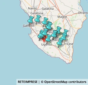 Mappa S.P. Ugento - Racale - Z.I, 73059 Ugento LE, Italia (9.47588)