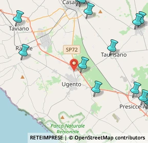 Mappa Via Casarano, 73059 Ugento LE, Italia (7.275)