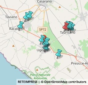 Mappa Via Casarano, 73059 Ugento LE, Italia (3.65786)