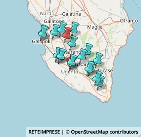 Mappa Via Casarano, 73059 Ugento LE, Italia (10.73)