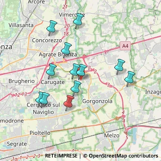 Mappa Via Grazia Deledda, 20060 Pessano Con Bornago MI, Italia (3.6225)