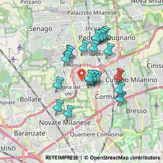 Mappa Via dell'Industria, 20032 Cormano MI, Italia (1.559)