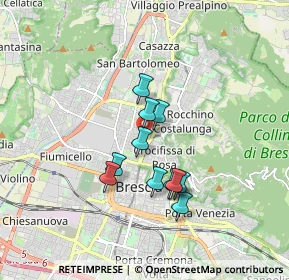 Mappa Via Chiesa Damiano, 25128 Concesio BS, Italia (1.32909)