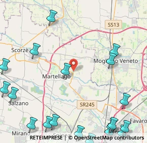 Mappa Via Ponte Nuovo, 30037 Scorzè VE, Italia (6.758)