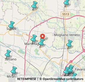 Mappa Via Ponte Nuovo, 30037 Scorzè VE, Italia (7.09813)