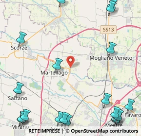 Mappa Via Ponte Nuovo, 30037 Scorzè VE, Italia (6.9885)
