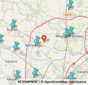 Mappa Via Ponte Nuovo, 30037 Scorzè VE, Italia (6.28545)