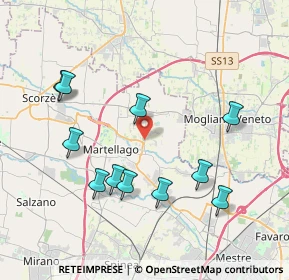 Mappa Via Ponte Nuovo, 30037 Scorzè VE, Italia (4.02364)